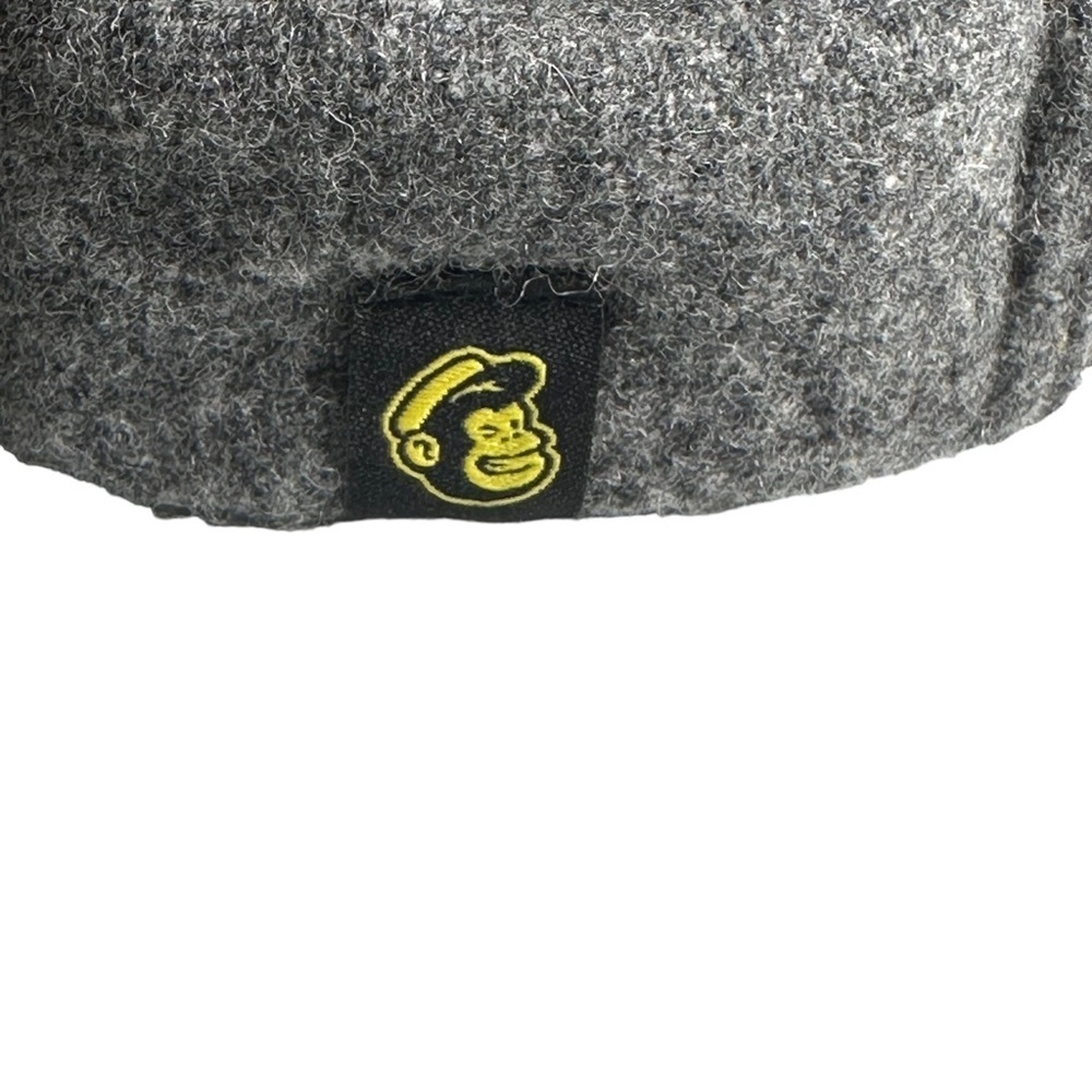 Captuer Headwear 6 Panel Melton Wool Hat Black Gray View 5